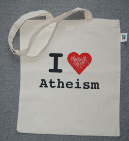 Tragetasche: I love Atheism